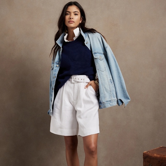 Banana Republic Oversized Navy 100% Cotton Sweater - Picture 2 of 8